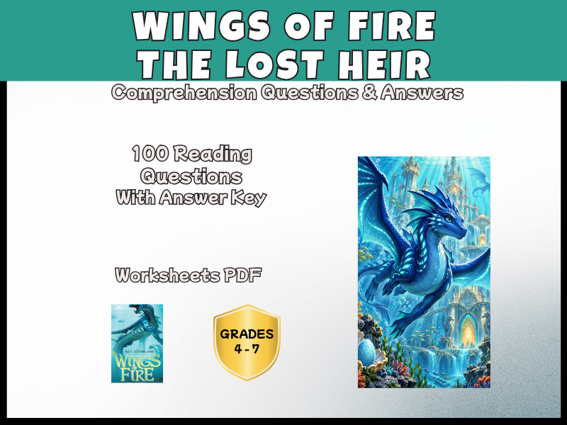 Wings of Fire The Lost Heir Reading Comprehension Questions | KS2 KS3 Novel Study Years 5-8