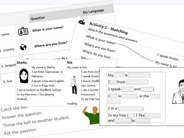 Personal Information Entry 1 ESOL A1