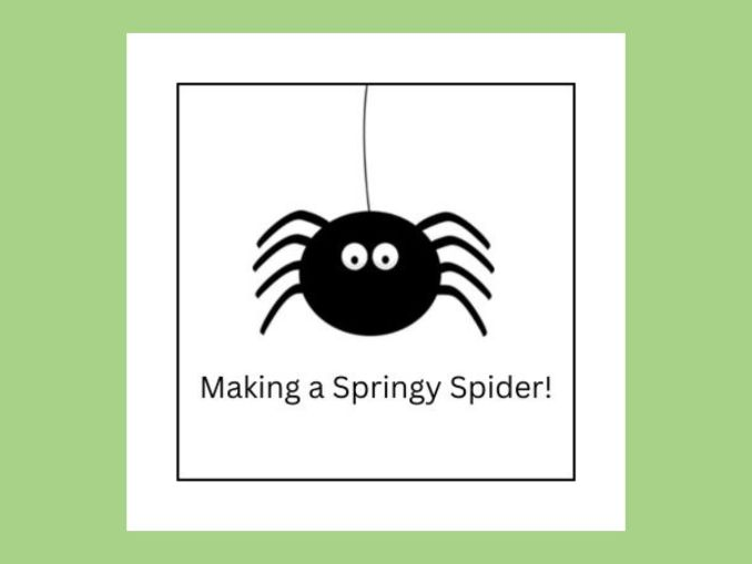 Literacy instructional writing KS1 simple craft activity instructions Making a Springy Spider