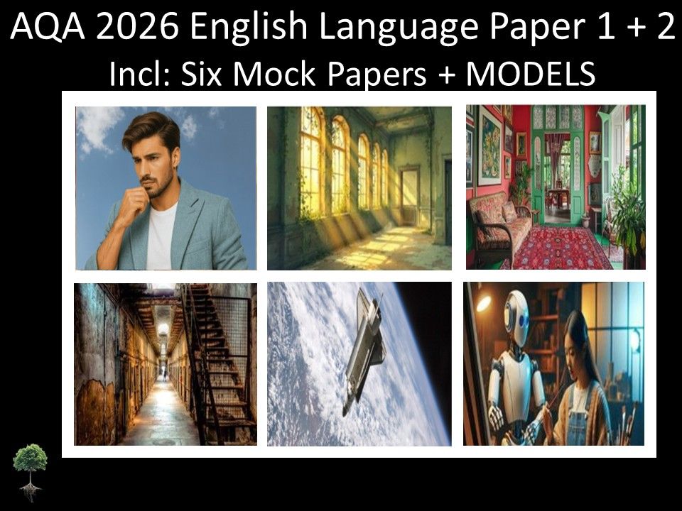 Six AQA 2026 GCSE English Language Paper 1 + 2 Mocks | Models
