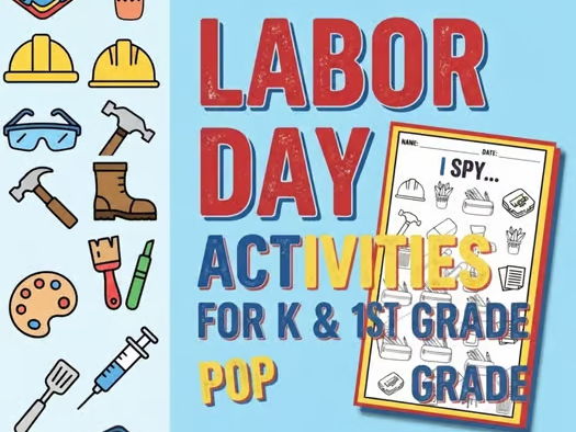 Labor Day Activities | Community Helpers I Spy & Drawing | PreK K-1 No-prep