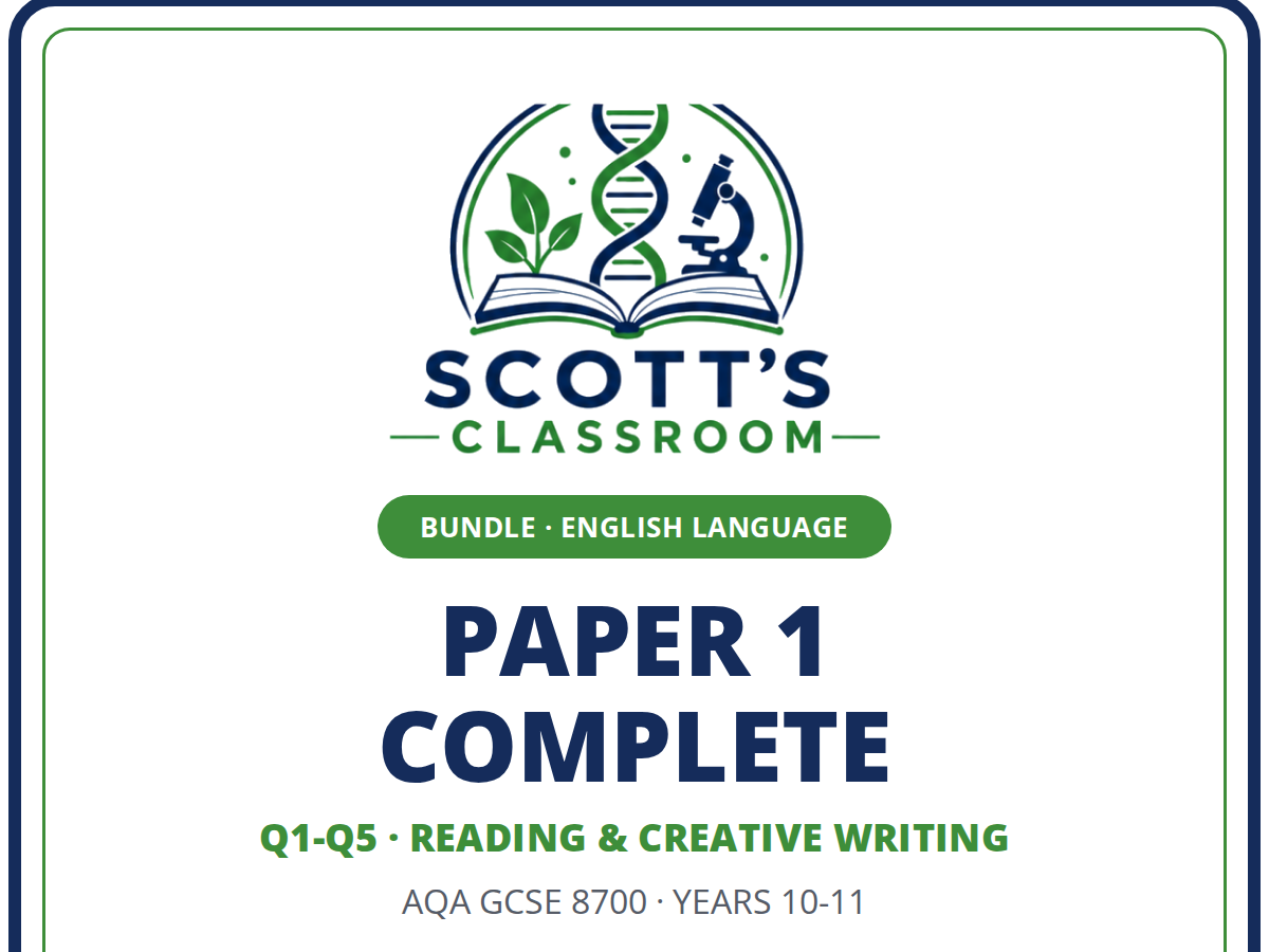 AQA GCSE English Language Paper 1 Bundle