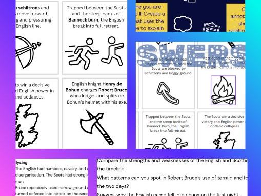 Battle of Bannockburn: KS3/Scottish Higher Timeline and Analysis Lesson