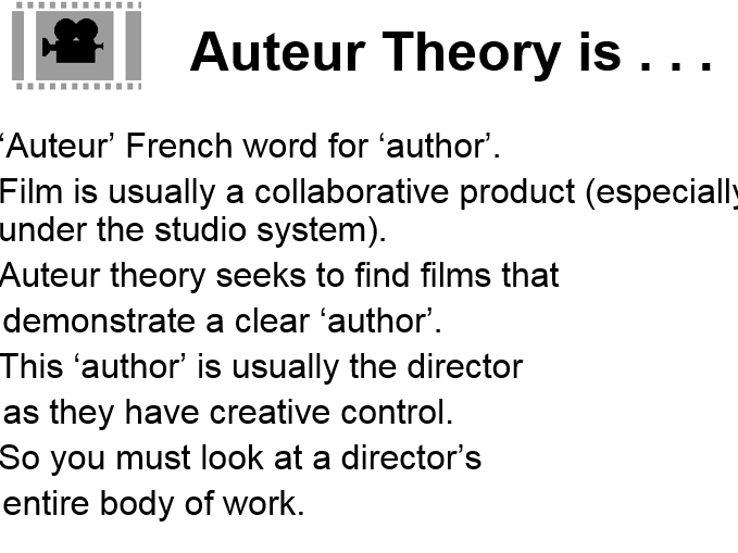 Auteur Theory Presentation