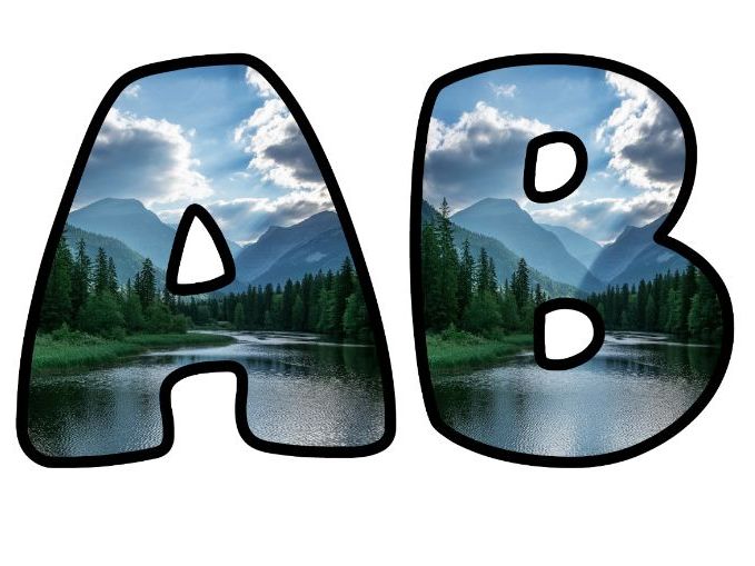 The Water Cycle Photo Classroom Display Lettering Set | Upper & Lowercase Letters, 0-9 and Signs