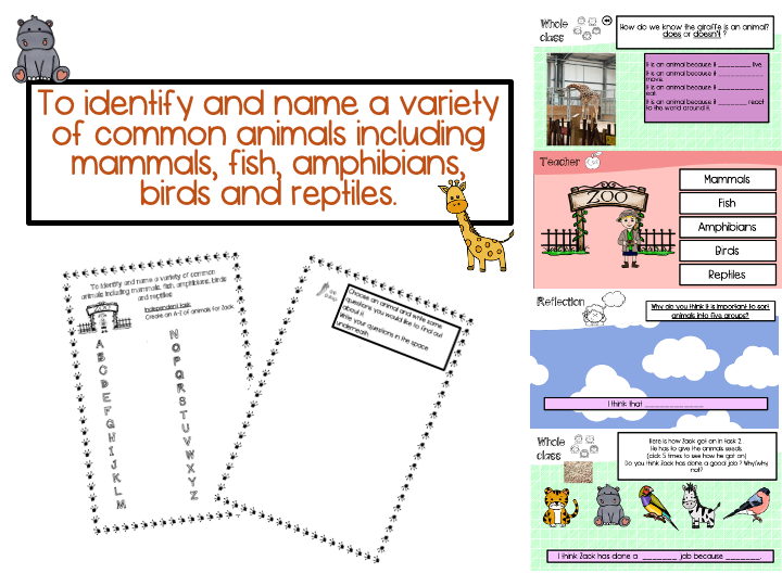 Year 1  To identify and name a variety of common animals