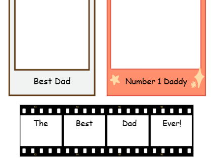 Fathers Day photo frames