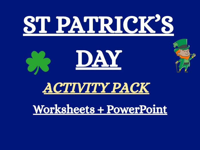 St Patrick’s Day Activity Pack | Worksheets & PowerPoint | Vocabulary, Matching & Writing Activities