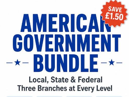 American Government Bundle: Local, State & Federal - Three Branches (KS3)