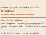 "Dance Student Workbook – Choreography Journal"