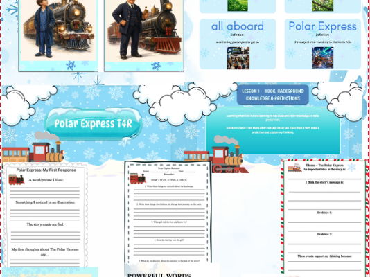 The Polar Express- Complete T4R Unit/Year 3/KS2/Reading Comprehension & Classroom Displays