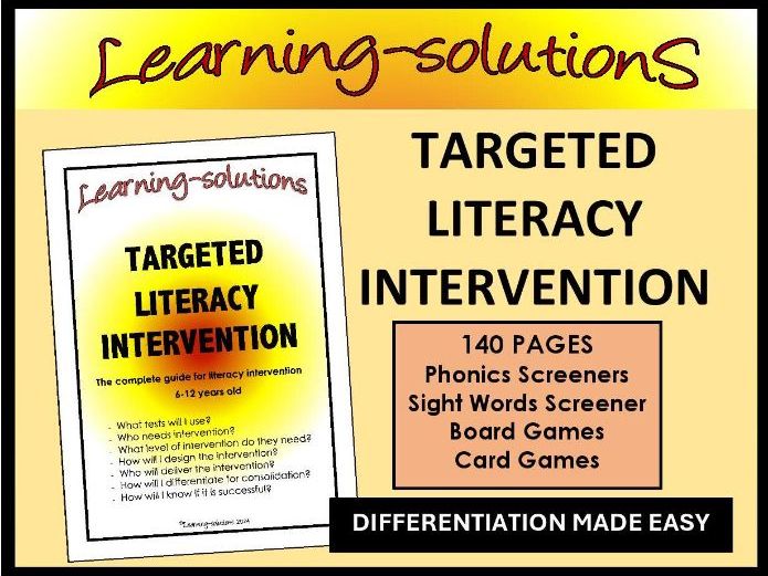TARGETED LITERACY INTERVENTION HANDBOOK