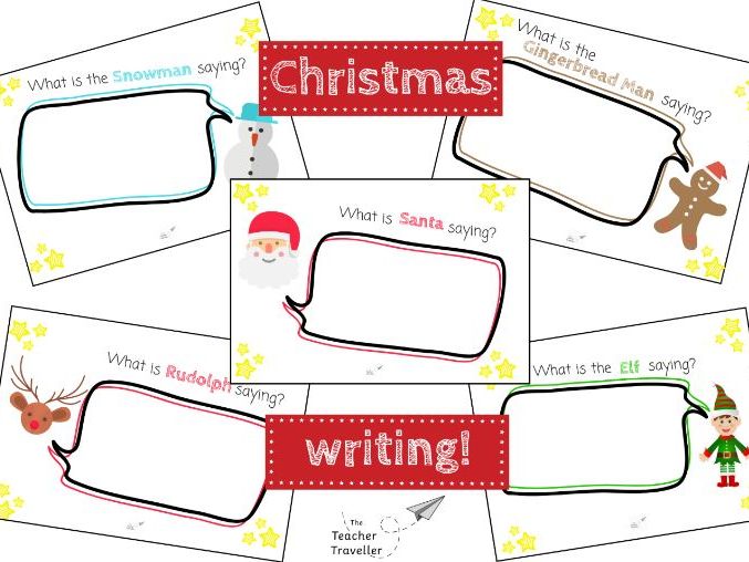 Christmas Speech Bubble Writing Set