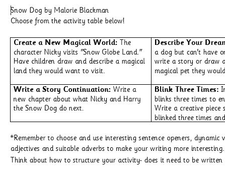 Snowdog Malorie Blackman