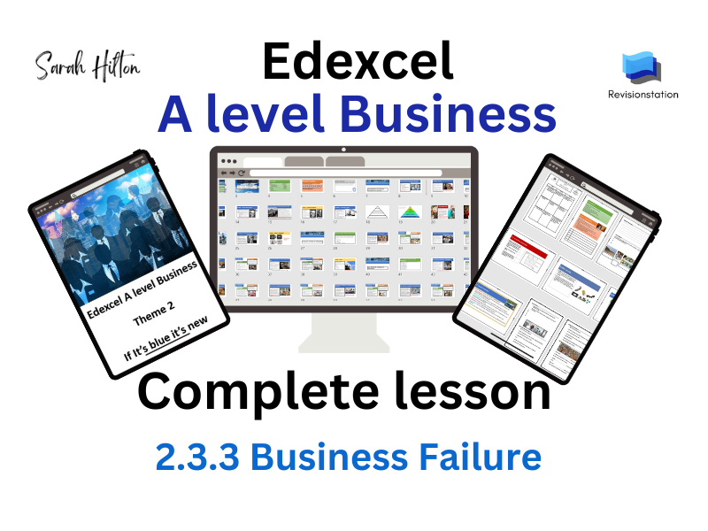 Edexcel A Level Business 2.3.3 Business Failure (complete lesson) 233