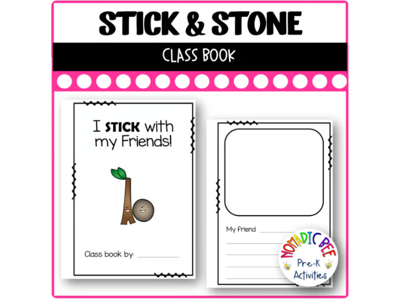 Friendship Day Activities - Stick and Stone - Class Book