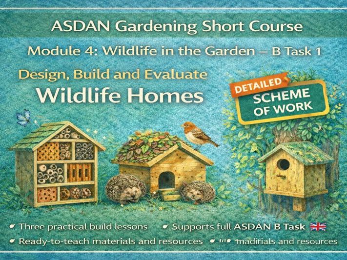 ASDAN Gardening Short Course – Module 4: Wildlife in the Garden – B Task 1