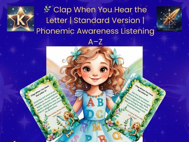 Clap When You Hear the Letter A–Z | Phonemic Awareness Listening | Standard Version