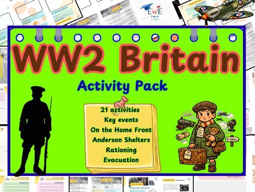 World War 2 MEGA Pack - A unit of 21 worksheets and activities