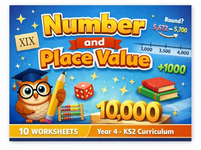 Year 4 Maths Worksheets – Number and Place Value (Lessons 1–10)