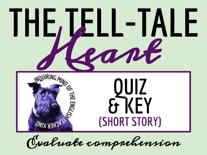 "The Tell Tale Heart" by Edgar Allan Poe Reading Comprehension Quiz and Answer Key