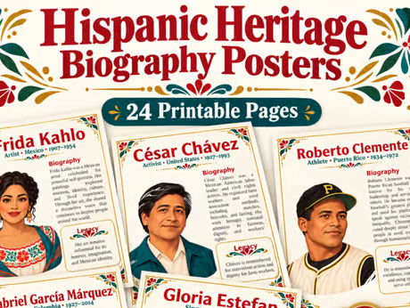 Hispanic Heritage Month Biography Posters
