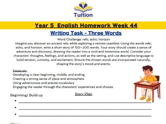 44. Year 5 Creative Writing & Spelling