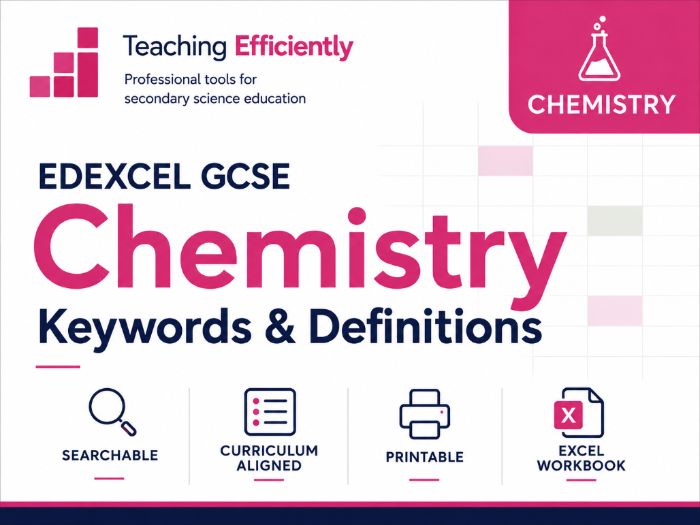 Edexcel GCSE Chemistry Keywords and Definitions (Excel)
