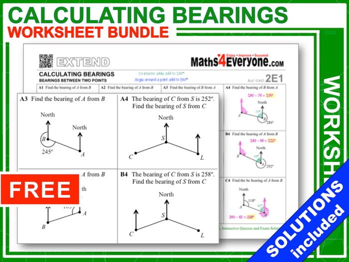 calculating-bearings-worksheets-with-answers-teaching-resources