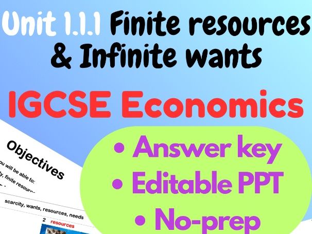 IGCSE/GCSE Economics: Basic Economic Problem