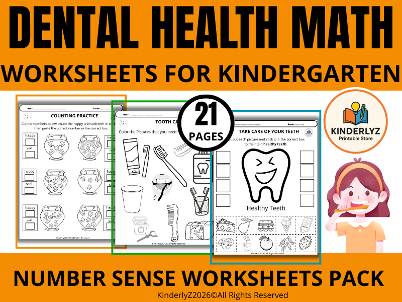 Dental Health Math & Number Sense Worksheets