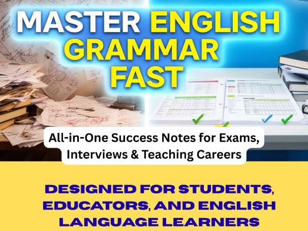 Complete English Grammar Master Notes | For Exam, Interview & Teaching Success