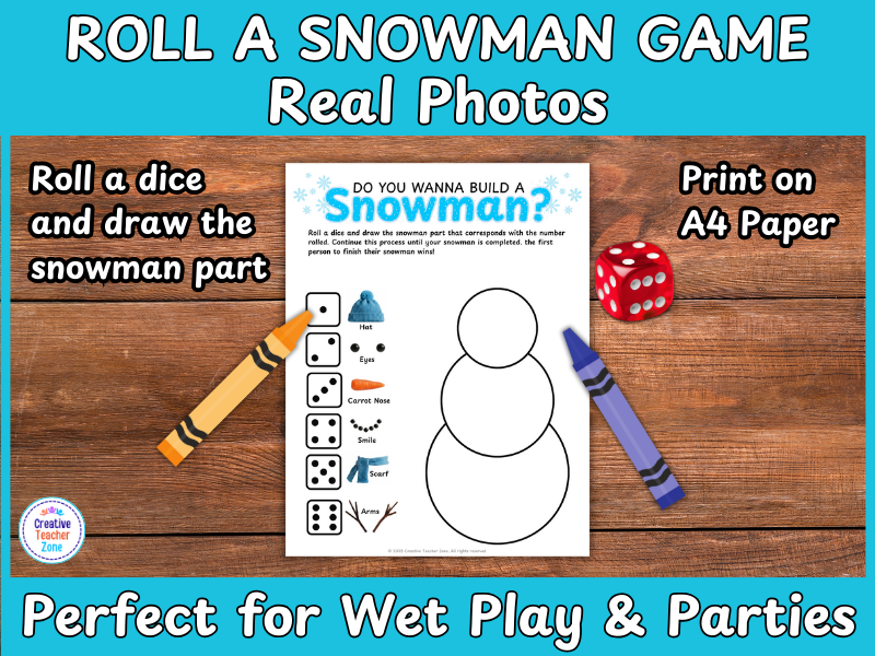 Roll a Snowman Dice Game | EYFS & KS1 Maths