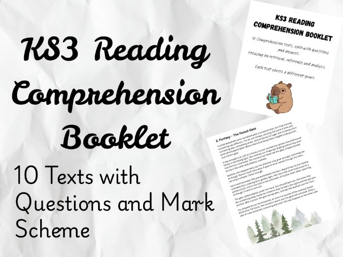 KS3 Reading Comprehension Booklet – 10 Engaging Passages with Questions