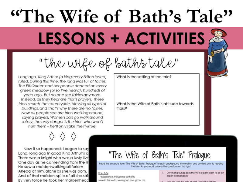 The Wife of Bath's Tale Activities, Lesson Plans, Character Analysis, Project