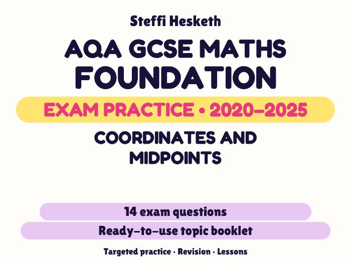 AQA GCSE Maths Foundation: Coordinates and midpoints Exam Questions | 2020-2025