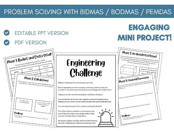 Problem Solving Mini Project | BIDMAS | BODMAS | PEMDAS | Order of Operations