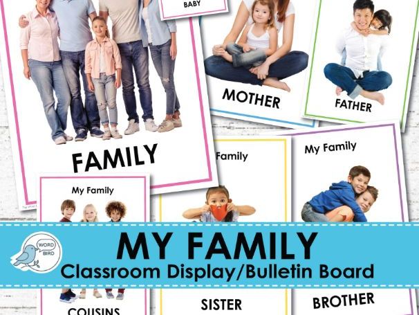 My Family Classroom Display | Real Photo Posters | 21 Pages | Flash Cards & Wall Decor