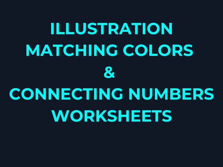 Illustration Matching Colors  &  Connecting Numbers Worksheet