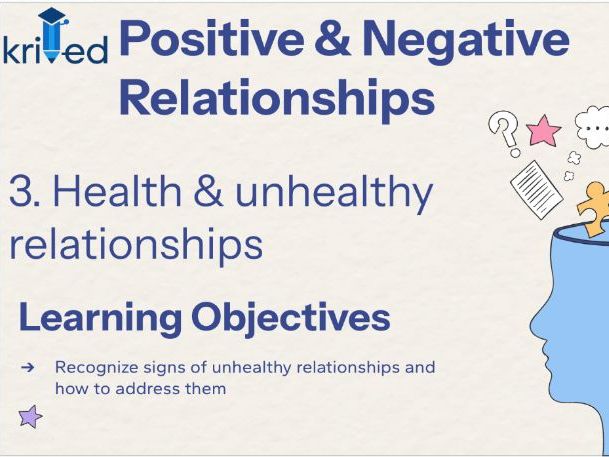 Healthy & Unhealthy Relationships – Year 8 PSHE Lesson on Awareness and Support