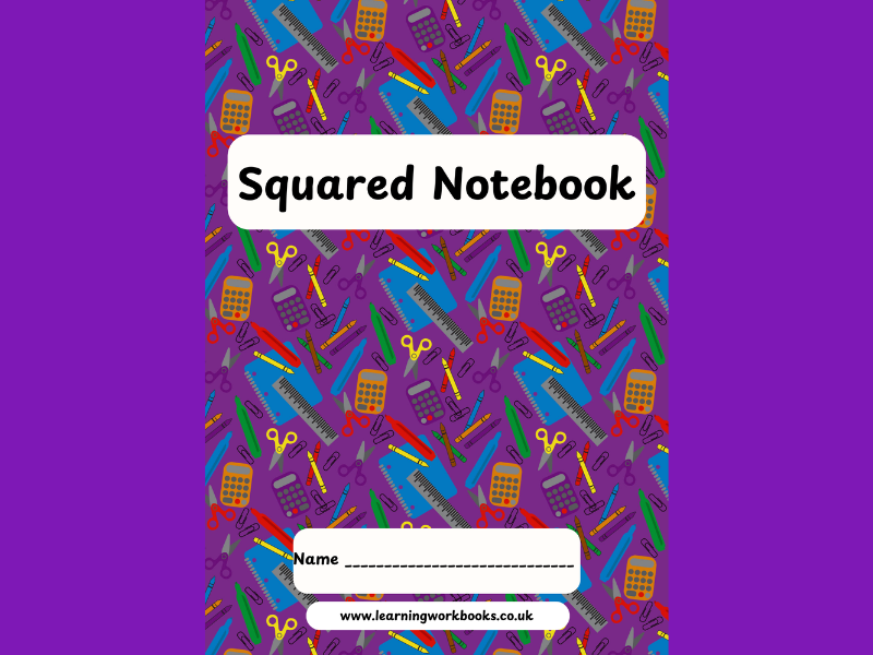 School Pattern 7mm Squared Notebook 17