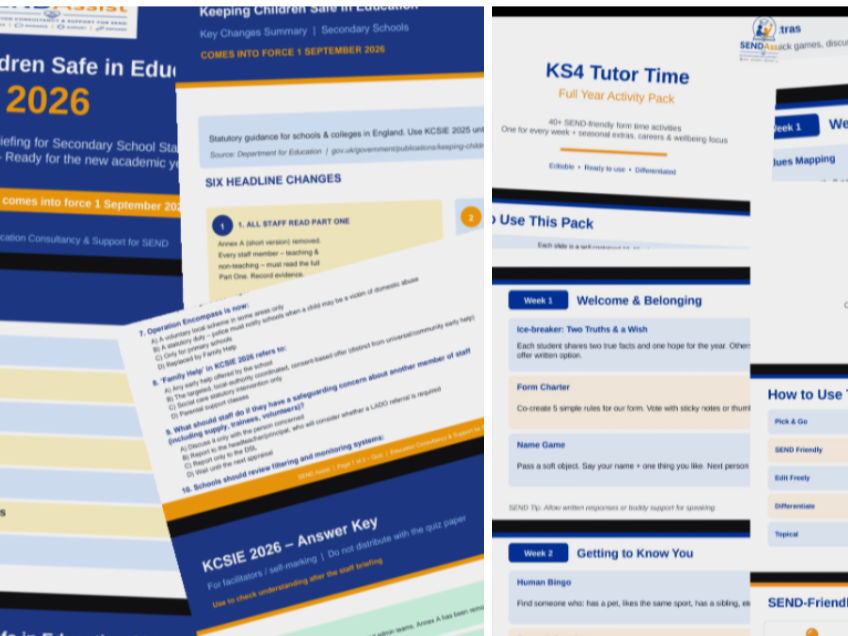 High school tutor time activities and Staff KCSIE training bundle. Full ppt of KS3 and KS4 activities and KCSIE 2026.Staff training updates