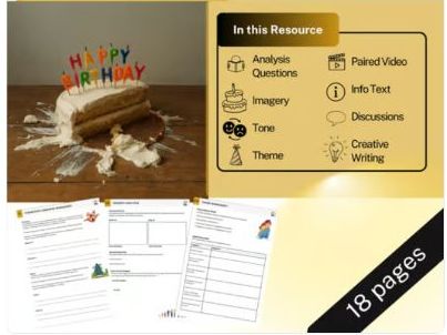 On Turning Ten - Billy Collins - Worksheets, Analysis, Comparisons, Discussions