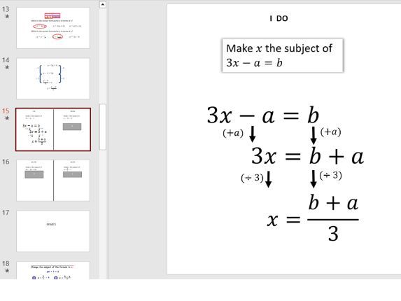 Rearrange formulae (two-step)