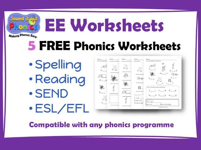 EE Phonics Worksheets (More able learner)