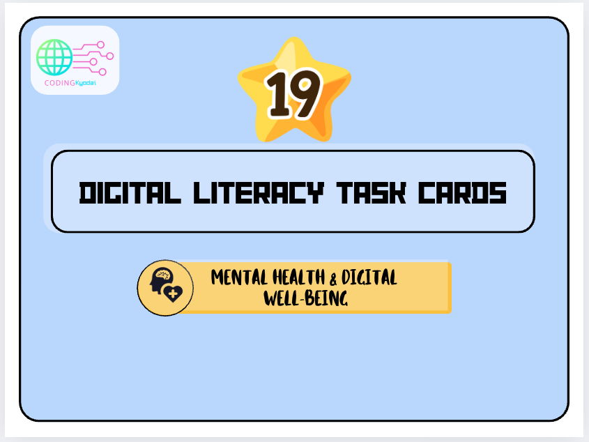 Digital Literacy Task Cards – Theme 19: Mental Health & Digital Well-Being
