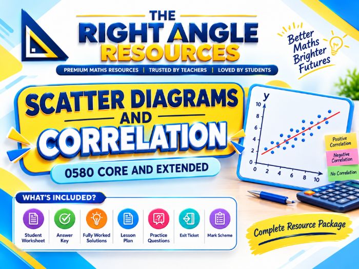Scatter Diagrams & Correlation : IGCSE 0580/ GCSE Core and Extended Maths