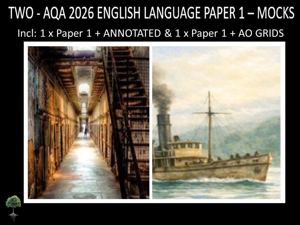 TWO - AQA PAPER 1 | 2026 FULL MOCKS | + ANNOTATED + AO GRIDS