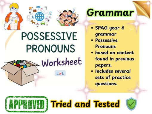 Possessive Pronouns- Year 6 SPAG SAT's GRAMMAR Worksheet