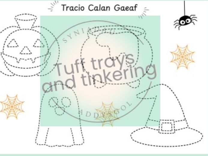 tracio calen gaeaf halloween tracing nursery foundation phase curriculum of wales